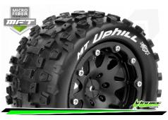 Louise RC - MT-UPHILL - 1-10 Monster Truck Bandenset - Gemonteerd - Sport - 2.8 Bead-Lock Velgen Zwart - 0-Offset