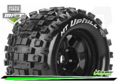 Louise RC - MFT - MT-UPHILL - 1-8 Monster Truck Bandenset - Gemonteerd - Sport - 3.8 Bead Style Velgen Zwart - 0-Offset 