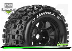 Louise RC - MFT - ST-UPHILL - 1-8 Stadium Truck Bandenset - Gemonteerd - Sport - 3.8 Bead Style Velgen Zwart - 0-Offset 