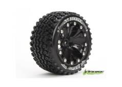 Louise RC - ST-HUMMER - 1-10 Stadium Truck Banden Set - Verlijmd op velg - Soft - 2.8" Velgen Zwart - 0-Offset - EP STAM