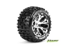 Louise RC - ST-PIONEER - 1-10 Stadium Truck Banden Set - Verlijmd op velg - Soft - 2.8" Velgen Chroom - 1/2"-Offset - GP