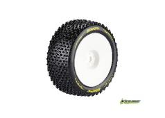 Louise RC - T-PIRATE - 1-8 Truggy Banden Set - Verlijmd op velg - Soft - Velgen Wit - 0-Offset - Zeskant 17mm - 1 Paar