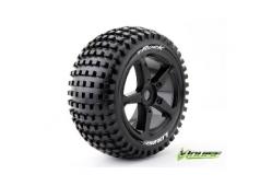 Louise RC - T-ROCK - 1-8 Truggy Banden Set - Verlijmd op velg - Soft - Spaakvelgen Zwart - 0-Offset - Zeskant 17mm - 1 P