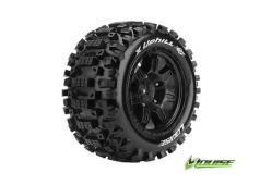 Louise RC - X-UPHILL - X-Maxx Banden Set - Verlijmd op Velg - SPORT - Velgen Zwart - Hex 24mm - 1 Paar