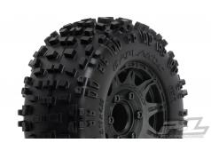 PR1173-10 Badlands 2.8" All Terrain banden gemonteerd voor Stampede / Rustler 2WD en 4WD vooraan en achteraan, Gemonteer