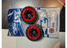 Split Six Red/Blk Bd-Loc Whls (2) Slash 2wd Rr/4x4 F/R (PRO271504)