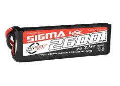 RC Plus - Li-Po Batterypack - Sigma 45C - 2600 mAh - 2S1P - 7.4V - XT-60