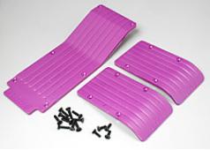 RPM80118 T-Maxx & E-Maxx Three Pc. Skid / Wear Plate Set (Purple