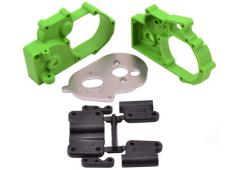 RPM73614 Green Gearbox Housing and Rear Mounts for Traxxas 2wd V