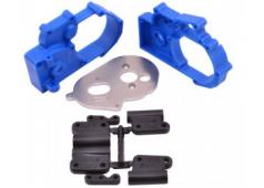 RPM73615 Blue Gearbox Housing and Rear Mounts for Traxxas 2wd Ve