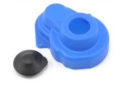 RPM80525 Blue Sealed Gear Cover for the Traxxas e-Rustler, e-Sta