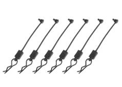 C-00180-614 Body Clip Retainer w/ Body clip - Black - 6 pcs