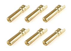 Team Corally C-50152 Bullit Connector 4.0mm Mannelijk Massief Type Verguld