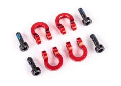 TRX9734R Bumper D-rings, front or rear, 6061-T6 aluminum (red-anodized) (4)/ 1.6x5mm CS (with threadlock) (4)