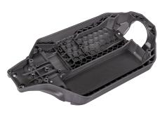 Traxxas TRX6723X CHASSIS, CHARCOAL (162 MM LANG BATTERIJCOMPARTIMENT) (PAST OP PLATTE STIJL BATTERIJPAKKETTEN)