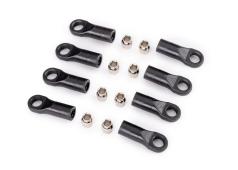 TRX9859 Rod ends, long (8)/ hollow balls, steel (8) (for 1/18 scale TRX-4Ma vehicle accessory suspension links)