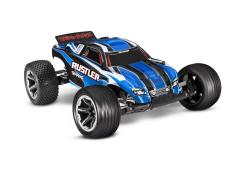 TRAXXAS 1/10 SCALE STADIUM TRUCK TQ 2.4 GHZ W/USB-C - BLUE TRX37054-8BLUE INCL. nimh accu en USB-C lader