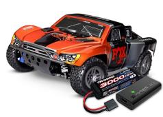 TRAXXAS SLASH 4X4 BL-2S BRUSHLESS: 1/10 SCALE 4WD ELECTRIC SHORT COURSE TRUCK TQ 2.4GHZ - FOX INCL. ACCU EN LADER