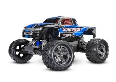 TRAXXAS STAMPEDE 1/10 SCALE MONSTER TRUCK TQ 2.4GHZ INCL. ACCU EN USB-C LADER  BLUE TRX36054-8BLUE