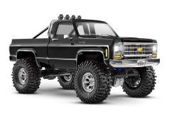 TRAXXAS TRX-4M HIGH TRAIL CRAWLER MET 1979 CHEVROLET K10 BODY: 1/18 SCHAAL 4WD ELEKTRISCHE AUTO ZWART