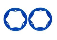 Traxxas TRX10948-BLUE Beadlock rings, rear, blue (4.3") (2)