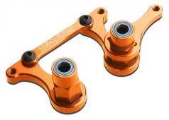 TRX3743T Stuurinrichting bellcranks, stuurstang (oranje-geanodiseerd T6 aluminium) / 5x8mm kogellagers (4) hardware (gem