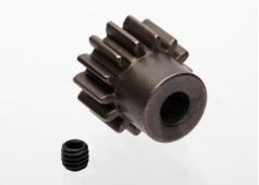 Traxxas TRX6488X Tandwiel, 14-T pinion (1.0 metric pitch) (past op 5mm as) / stelschroef