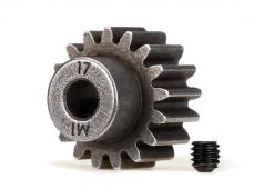 Traxxas TRX6490X Tandwiel, 17-T pinion (1.0 metric pitch) (past op 5mm as) / stelschroefT pinion (1.0 metric pitch) (pas