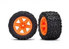 Traxxas TRX6773A Banden en wielen, geassembleerd, gelijmd (2,8 ") (Rustler 4X4 oranje wielen, Talon Extreme-banden, schu