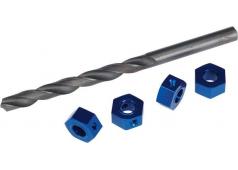 Traxxas TRX6869 Stuurwieladapters, 12mm hex, pennen (4) / boor, 0,25 inch