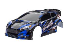 TRX7418-BLUE Body, Ford Fiesta ST Rally Brushless, blue painted, decals applied)
