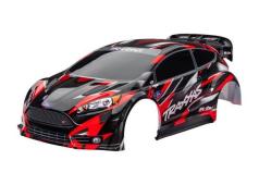 TRX7418-RED Body, Ford Fiesta ST Rally Brushless, red (painted, decals applied)