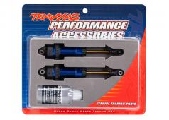 Traxxas TRX7462 Schokbrekers, GTR xx-lange blauw-geanodiseerde, PTFE-gecoate lichamen met TiN-assen (volledig gemonteerd