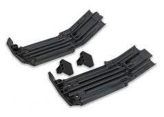 Traxxas TRX7744 Skidplate voor (1), achter (1) / rubber botsing kussen (