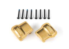 Traxxas TRX9787 Axle cover, brass (8 grams) (2)/ 1.6x12mm BCS (with threadlock) (8)