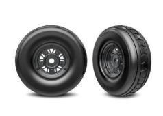 Traxxas  TRX10972-BLKC Banden en velgen, gemonteerd en gelijmd (Pro Scale Sand Car zwart-chroom velgen