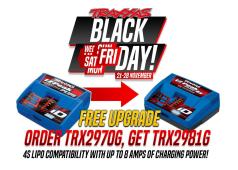 A Traxxas BLACK FRIDAY TRX2981G-oplader voor de prijs van TRX2970G
