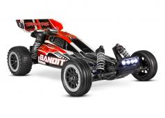 Traxxas Bandit TQ 2,4GHz LED-lampjes (incl. batterij/12v oplader) - Zwart/Rood