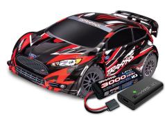 Traxxas Ford Fiesta ST Rally BL-2s - Rood INCL. ACCU EN LADER