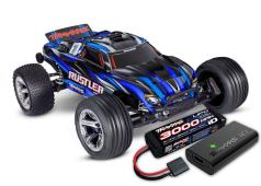Traxxas Rustler 2WD BL-2S HD Blauw INCL. ACCU EN LADER