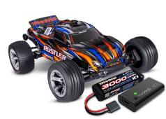 Traxxas Rustler 2WD BL-2S HD Oranje INCL. ACCU EN LADER