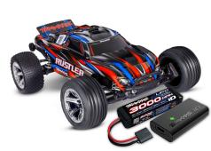 Traxxas Rustler 2WD BL-2S HD Rood INCL. ACCU EN LADER