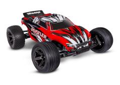 Traxxas Rustler 2wd Brushed  incl battery en USB-C charger Rood