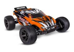 Traxxas Rustler 2wd Brushed  incl battery en USB-C charger oranje