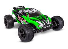 Traxxas Rustler 2wd Brushed incl battery en USB-C charger Groen