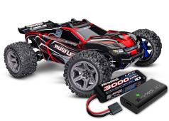 Traxxas Rustler 4X4 BL2-S Brushless 1/10 Stadium Truck  Rood TRX67164-4RED INCL. ACCU EN LADER