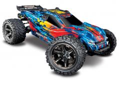 Traxxas Rustler 4X4 VXL Brushless Stadium Truck RTR TSM 2.4Ghz TRX67076-4 zonder batterij en lader Rood