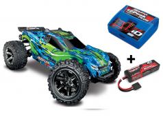 Traxxas Rustler 4X4 VXL Brushless Stadium Truck lipopack green