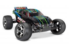 Traxxas Rustler VXL Brushles Stadium Truck Groen, met TSM TRX37076-4 Zonder Accu en Lader