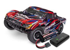 Traxxas Slash Brushless BL-2s: 1/10 2WD HD -Red TRX58334-4RED INCL. ACCU EN LADER